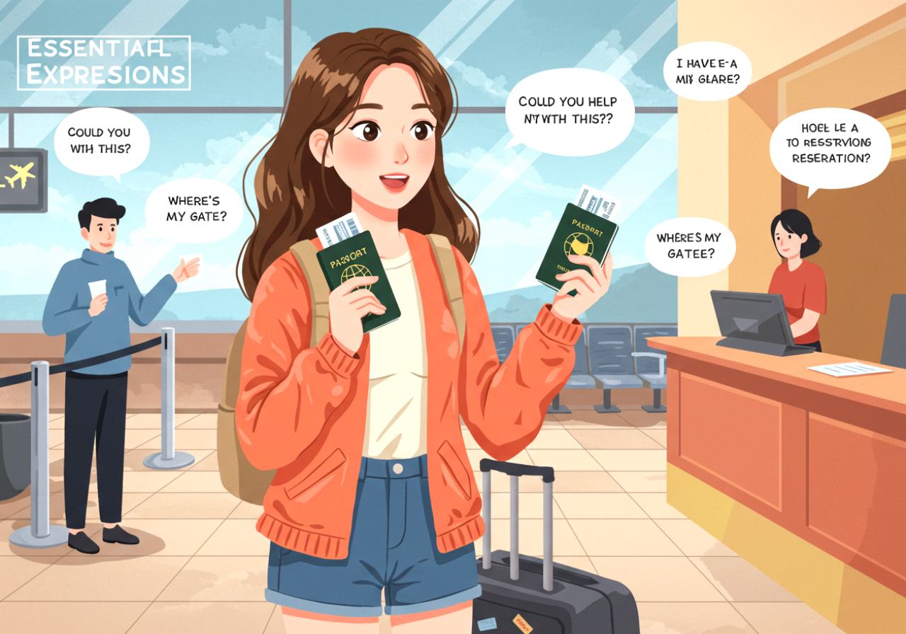 해외여행 영어 필수 표현: 공항 보안 검색대부터 기내, 호텔 서비스까지